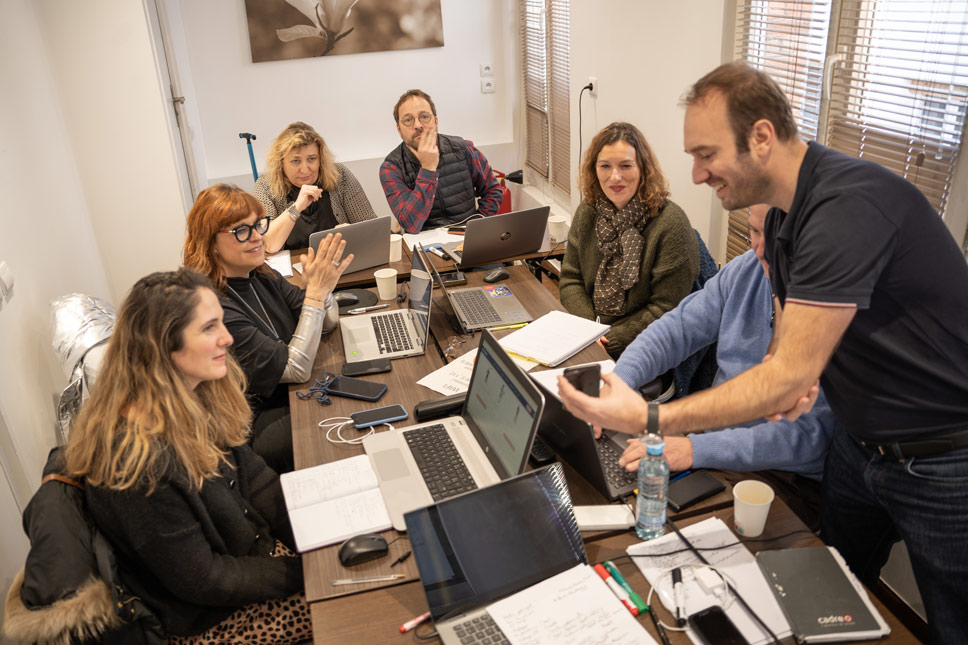 Équipe du groupe Fitec - Membres de l'équipe Evocime en réunion